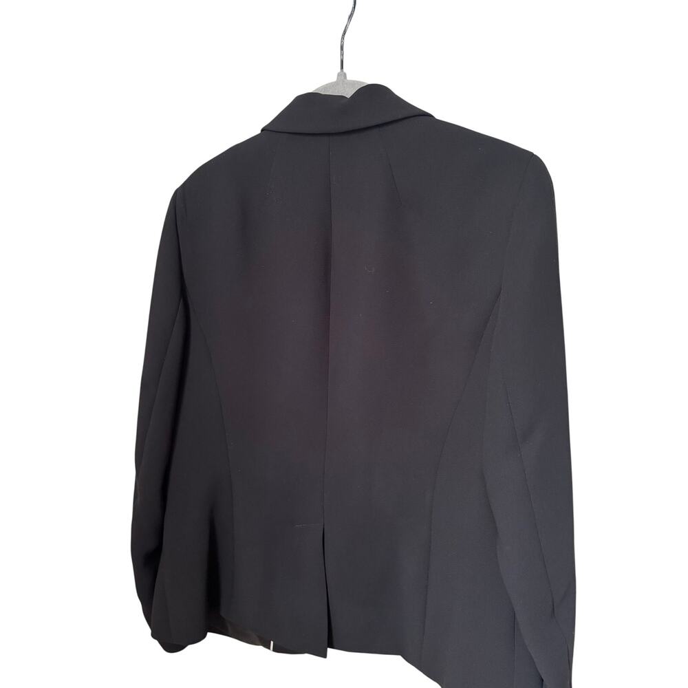 Talbots Black Blazer Women Size 8 Single Button Career Office Jacket Tailored - Picture 14 of 14